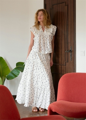 Asta small blossom skirt White Blue Neo Noir 